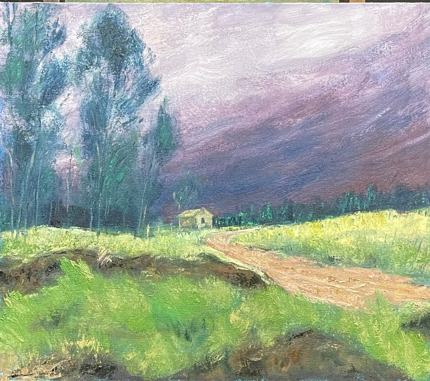 Paisagem com casa sozinha