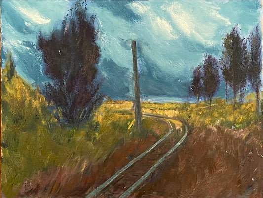 Paisagem Com Linha de Trem